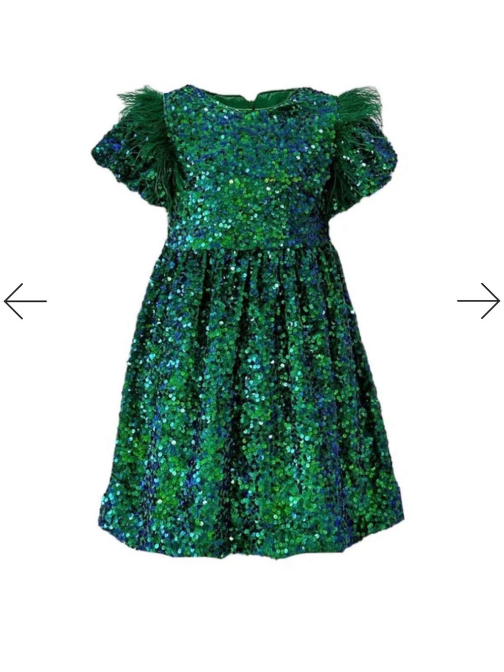 Lola and the boys Green Sequin Party Dress